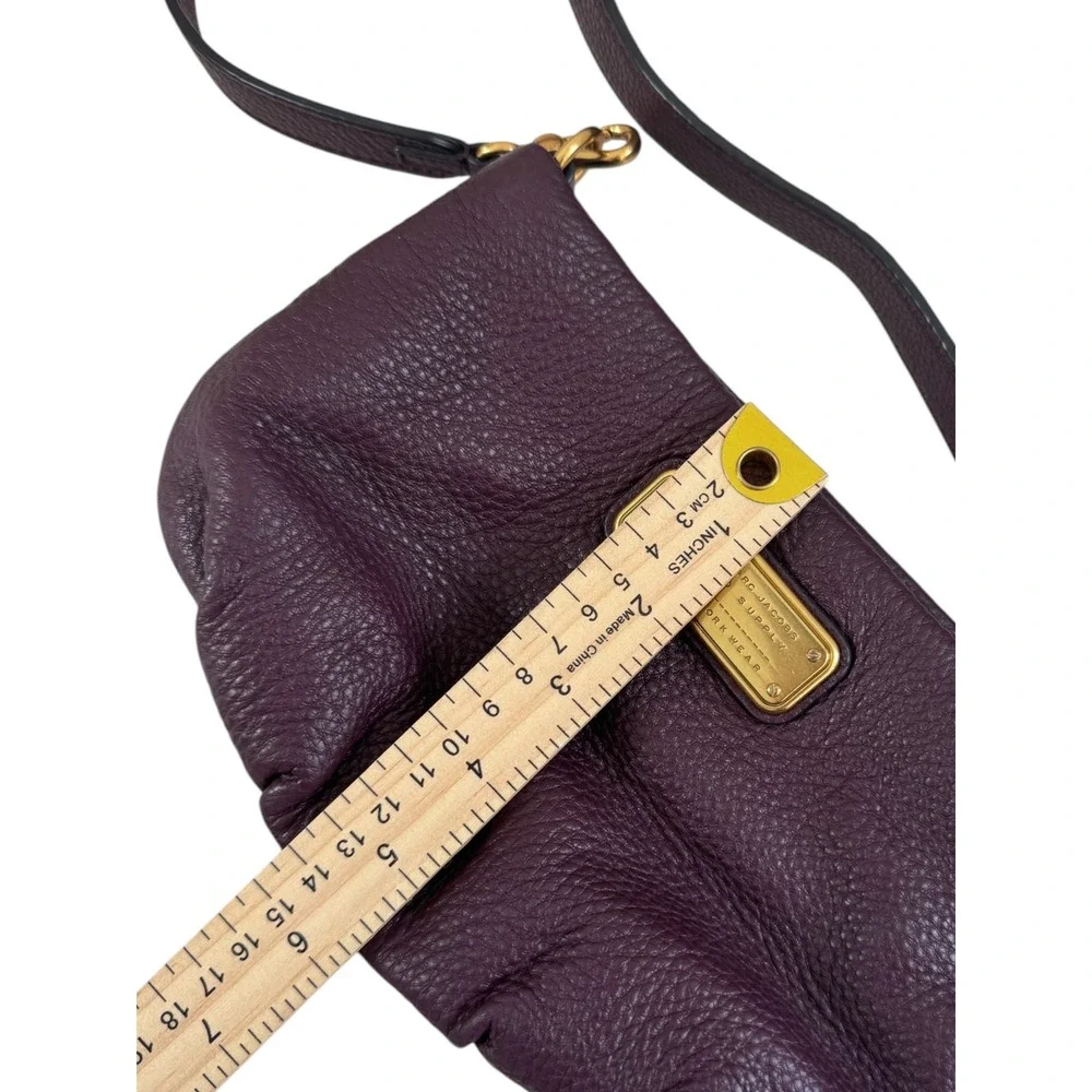 Marc by Marc Jacobs Purple Leather Crossbody Bag M0009470 604 Gold Hardware‎